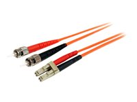 StarTech.com 2m Fiber Optic Cable - Multimode Duplex 62.5/125 - LSZH - LC/ST - OM1 - LC to ST Fiber Patch Cable (FIBLCST2) - Nätverkskabel - LC multiläge (hane) till ST-läge (multi-mode) (hane) - 2 m - fiberoptisk - duplex - 62,5/125 mikron FIBLCST2