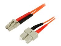 StarTech.com 2m Fiber Optic Cable - Multimode Duplex 62.5/125 - LSZH - LC/SC - OM1 - LC to SC Fiber Patch Cable (FIBLCSC2) - Nätverkskabel - LC multiläge (hane) till SC-läge (multi-mode) (hane) - 2 m - fiberoptisk - duplex - 62,5/125 mikron FIBLCSC2