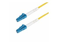 StarTech.com 3m (9.8ft) LC to LC (UPC) OS2 Single Mode Simplex Fiber Optic Cable, 9/125µm, Laser Optimized, 40G/100G, Bend Insensitive, Low Insertion Loss - LSZH Fiber Patch Cord (SPSMLCLC-OS2-3M) - Patch-kabel - LC/UPC enkelläge (hane) till LC/UPC enkelläge (hane) - 3 m - 2 mm - fiberoptisk - simplex - 9 / 125 mikrometer - OS1/OS2 - halogenfri, dubbelriktad, passiv - gul SPSMLCLC-OS2-3M