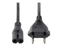 StarTech.com 2m (6ft) Laptop Power Cord, EU Plug to C7, 2.5A 250V, 18AWG, Notebook / Laptop Replacement AC Power Cord, Printer/Power Brick Cord, Europlug to IEC 60320 C7 - Laptop Charger Cable, Black (752E-2M-POWER-LEAD) - Strömkabel - Eurokontakt (P) till power IEC 60320 C7 - AC 250 V - 2.5 A - 2 m - svart 752E-2M-POWER-LEAD