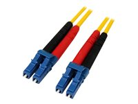 StarTech.com 4m Fiber Optic Cable - Single-Mode Duplex 9/125 - LSZH - LC/LC - OS1 - LC to LC Fiber Patch Cable (SMFIBLCLC4) - Patch-kabel - LC enkelläge (hane) till LC enkelläge (hane) - 4 m - fiberoptisk - duplex - 9 / 125 mikrometer - OS1 - formpressad - gul - för P/N: SFP100BBXDST, SFP100BBXUST, SFP10GBBXDST, SFP10GBBXUST, SFP10GBLRST, SFP10GBZRST SMFIBLCLC4