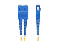 StarTech.com 15m (50ft) LC to SC (UPC) OS2 Single Mode Duplex Fiber Optic Cable, 9/125µm, Laser Optimized, 10G, Bend Insensitive, Low Insertion Loss - LSZH Fiber Patch Cord (SMLCSC-OS2-15M) - Patch-kabel - LC/UPC enkelläge (hane) till SC/UPC enkelläge (hane) - 15 m - 2 mm - fiberoptisk - duplex - 9 / 125 mikrometer - OS1/OS2 - halogenfri, passiv - gul SMLCSC-OS2-15M