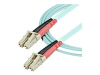 StarTech.com 1m (3ft) LC/UPC to LC/UPC OM3 Multimode Fiber Optic Cable, Full Duplex 50/125Âµm Zipcord Fiber Cable, 100G Networks, LOMMF/VCSEL, <0.3dB Low Insertion Loss - LSZH Fiber Patch Cord - Patch-kabel - LC multiläge (hane) till LC multiläge (hane) - 1 m - fiberoptisk - duplex - 50/125 mikron - havsblå - för P/N: J9152AST, MASFP10GBSR, SFP10GBLRMST, SFP10GBSRST, SFP10GSRSST, SFP10GSRXST A50FBLCLC1