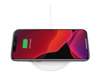 Belkin BoostCharge - Trådlös laddningsplatta + växelströmsadapter - 10 Watt - vit WIA001VFWH