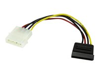 StarTech.com 15 cm 4-stifts LP4 till SATA-strömkabeladapter - Strömkabel - SATA-ström (hane) till 4 pin intern effekt (hane) - 0.2 m - för P/N: BRACKET125PTP, PEXUSB311AC3, PEXUSB312A1C1H, PEXUSB312A2C2V, PEXUSB314A2V2 SATAPOWADAP