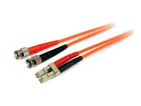 StarTech.com 1m Fiber Optic Cable - Multimode Duplex 62.5/125 - LSZH - LC/ST - OM1 - LC to ST Fiber Patch Cable (FIBLCST1) - Patch-kabel - LC multiläge (hane) till ST-läge (multi-mode) (hane) - 1 m - fiberoptisk - duplex - 62,5/125 mikron - orange FIBLCST1