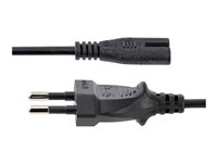 StarTech.com 1 m nätsladd för bärbara datorer, EU-kontakt till C7, 2,5 A 250 V, 18AWG, ersättningssladd för bärbara datorer, strömkabel för bärbara datorer, laddarkabel för bärbara datorer, strömförsörjningskabel för bärbara datorer - UL-listad - Strömkabel - power IEC 60320 C7 till Eurokontakt (hane) - AC 250 V - 1 m - svart PXTNB2SEU1M