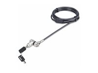 StarTech.com Universal Laptop Lock 6.6ft (2m), Security Cable For Notebook Compatible With Noble Wedge®/Nano/K-Slot; Keyed Locking Cable - Anti-Theft Cut-Resistant Steel Cable (UNIVK-LAPTOP-LOCK) - Lås för säkerhetskabel - silver, svart - 2 m UNIVK-LAPTOP-LOCK