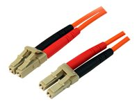 StarTech.com 1m Fiber Optic Cable - Multimode Duplex 50/125 - LSZH - LC/LC - OM2 - LC to LC Fiber Patch Cable (50FIBLCLC1) - Nätverkskabel - LC multiläge (hane) till LC multiläge (hane) - 1 m - fiberoptisk - duplex - 50/125 mikron - för P/N: GLCLHSMDSTTA, GLCSXMMDST, GLCSXMMDSTT, JD118BST, MASFP1GBSXST, SFP100BFXST 50FIBLCLC1