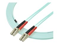 StarTech.com 5m Fiber Optic Cable - 10 Gb Aqua - Multimode Duplex 50/125 - LSZH - LC/LC - OM3 - LC to LC Fiber Patch Cable - Patch-kabel - LC multiläge (hane) till LC multiläge (hane) - 5 m - fiberoptisk - duplex - 50/125 mikron - havsblå - för P/N: MASFP10GBSR, SFP10GBLRMST, SFP10GBSRST, SFP10GSRSST, SFP10GSRXST, SV565FXHD4KU A50FBLCLC5