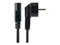StarTech.com 3m (10ft) Computer Power Cord, 18AWG, EU Schuko to C13 Power Cord, 10A 250V, Black Replacement AC Cord, TV/Monitor Power Cable, Schuko CEE 7/7 to IEC 60320 C13 Power Cord - PC Power Supply Cable (713E-3M-POWER-CORD) - Strömkabel - power CEE 7/7 (P) vinklad till power IEC 60320 C13 - AC 250 V - 10 A - 3 m - formpressad - svart 713E-3M-POWER-CORD