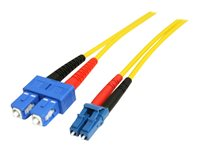 StarTech.com 7m Fiber Optic Cable - Single-Mode Duplex 9/125 - LSZH - LC/SC - OS1 - LC to SC Fiber Patch Cable (SMFIBLCSC7) - Patch-kabel - SC enkelläge (hane) till LC enkelläge (hane) - 7 m - fiberoptisk - duplex - 9 / 125 mikrometer - OS1 - formpressad - gul SMFIBLCSC7