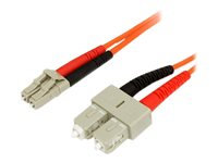 StarTech.com 3m Fiber Optic Cable - Multimode Duplex 62.5/125 - LSZH - LC/SC - OM1 - LC to SC Fiber Patch Cable (FIBLCSC3) - Nätverkskabel - LC multiläge (hane) till SC-läge (multi-mode) (hane) - 3 m - fiberoptisk - duplex - 62,5/125 mikron - för P/N: US100A20FXSC, US100A20SFP, US1GA30SFP, US1GA30SXSC, US1GC30SFP FIBLCSC3