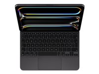 Apple Magic Keyboard - Tangentbord och foliefodral - med pekdyna - bakgrundsbelyst - Apple Smart connector - svensk - svart - för 11-inch iPad Pro (M4) MWR23S/A