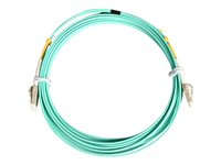 StarTech.com 10m (30ft) LC/UPC to LC/UPC OM3 Multimode Fiber Optic Cable, Full Duplex 50/125Âµm Zipcord Fiber Cable, 100G Networks, LOMMF/VCSEL, <0.3dB Low Insertion Loss - LSZH Fiber Patch Cord - Patch-kabel - LC multiläge (hane) till LC multiläge (hane) - 10 m - fiberoptisk - duplex - 50/125 mikron - havsblå - för P/N: MASFP10GBSR, SFP10GBLRMST, SFP10GBSRST, SFP10GSRSST, SFP10GSRXST, SV565FXHD4KU A50FBLCLC10
