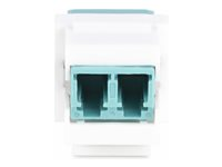 StarTech.com LC to LC Coupler, LC Fiber Coupler, LC/UPC Keystone Jack, Fiber Optic LC Keystone Coupler for Patch Panel - LC to LC Duplex (DMFKSLCLCCOUPLER) - Kopplingsdon för nätverk - LC enkelläge/LC multiläge (hona) till LC enkelläge/LC multiläge (hona) - fiberoptisk - duplex - 9 / 50 / 62.5 /125 mikron - OM1/OM2/OM3/OM4/OM5/OS1/OS2 - passiv, trapetsjack - vit DMFKSLCLCCOUPLER