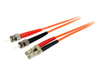 StarTech.com 3m Fiber Optic Cable - Multimode Duplex 62.5/125 - LSZH - OM1 - LC to ST Cat6 Patch Cable (FIBLCST3) - Patch-kabel - LC multiläge (hane) till ST-läge (multi-mode) (hane) - 3 m - fiberoptisk - duplex - 62,5/125 mikron FIBLCST3